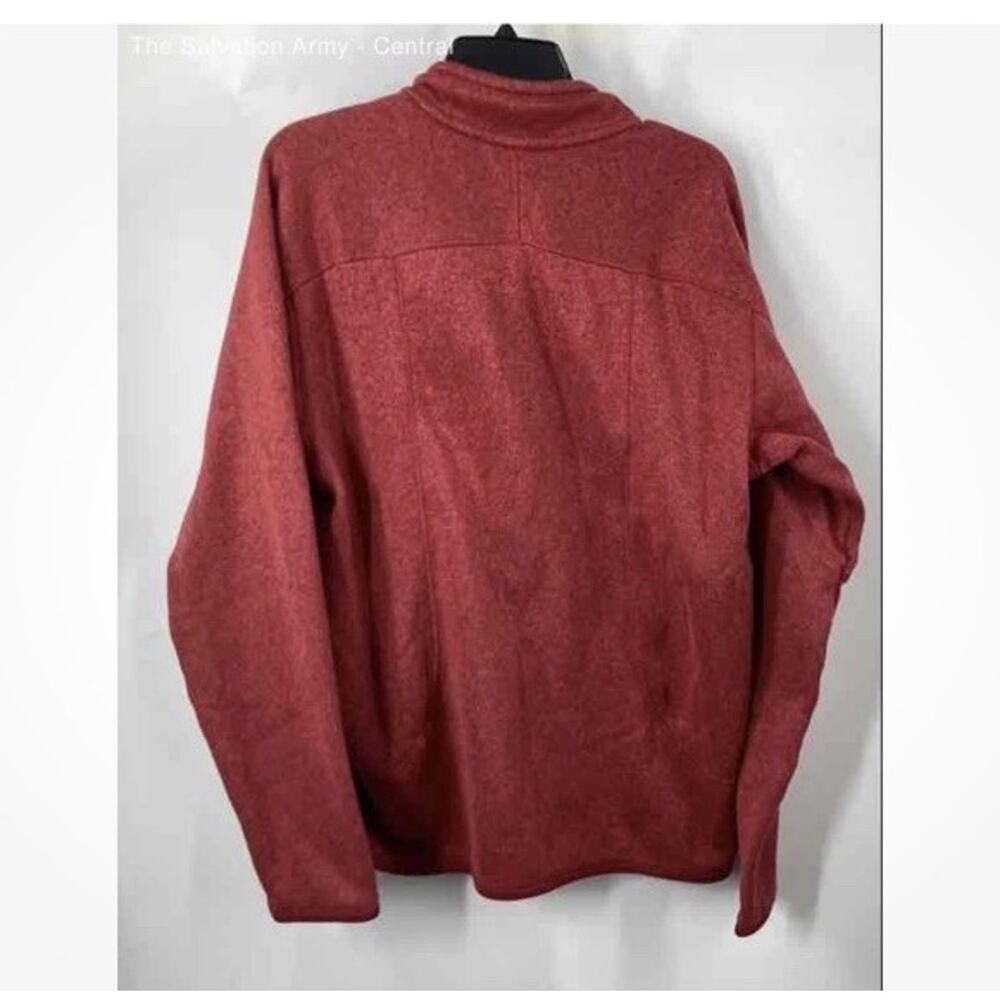 Patagonia Mens Red Long Sleeve Pockets 1/4 Zip Pullover Fleece Jacket Size Large - Picture 2 of 4